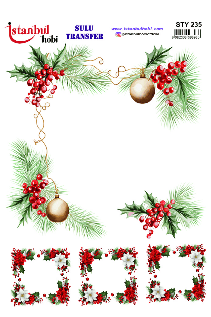 Sulu Transfer Yılbaşı Desen Seri STY235