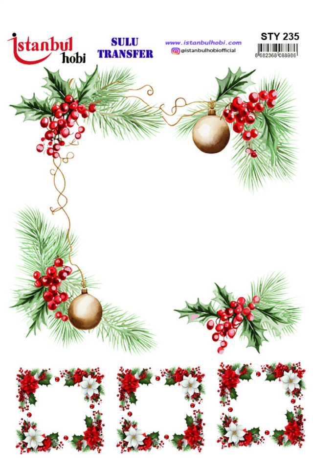 Sulu Transfer Yılbaşı Desen Seri STY235