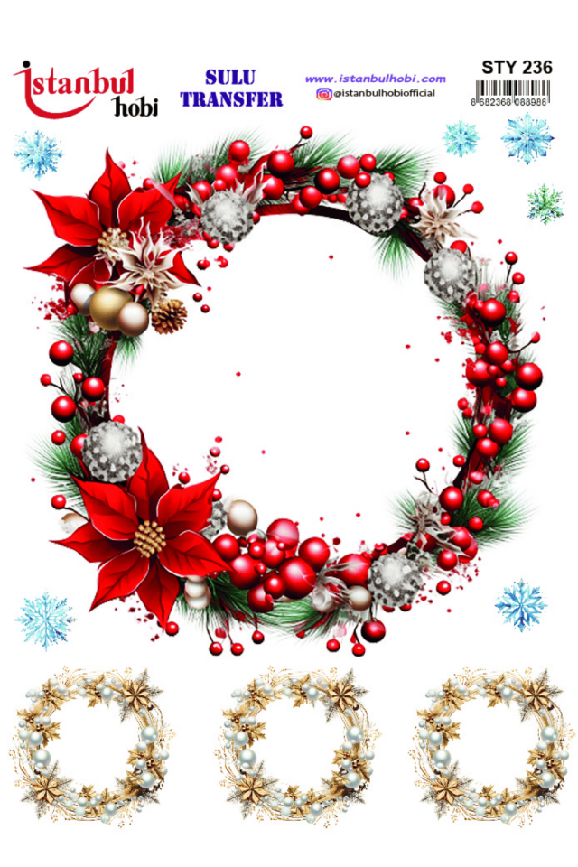 Sulu Transfer Yılbaşı Desen Seri STY236