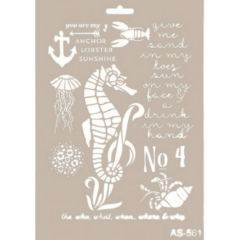 Deniz Atı Model A4 Stencil Şablon AS561