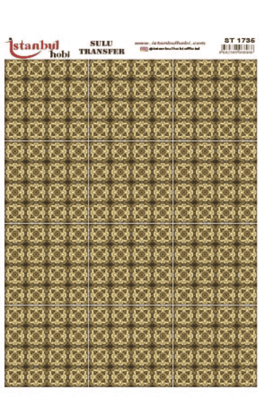 Sulu Transfer Mandala Çini ve Türk Motifleri Seri ST1735