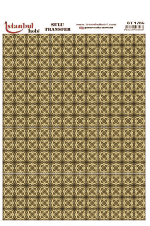 Sulu Transfer Mandala Çini ve Türk Motifleri Seri ST1735