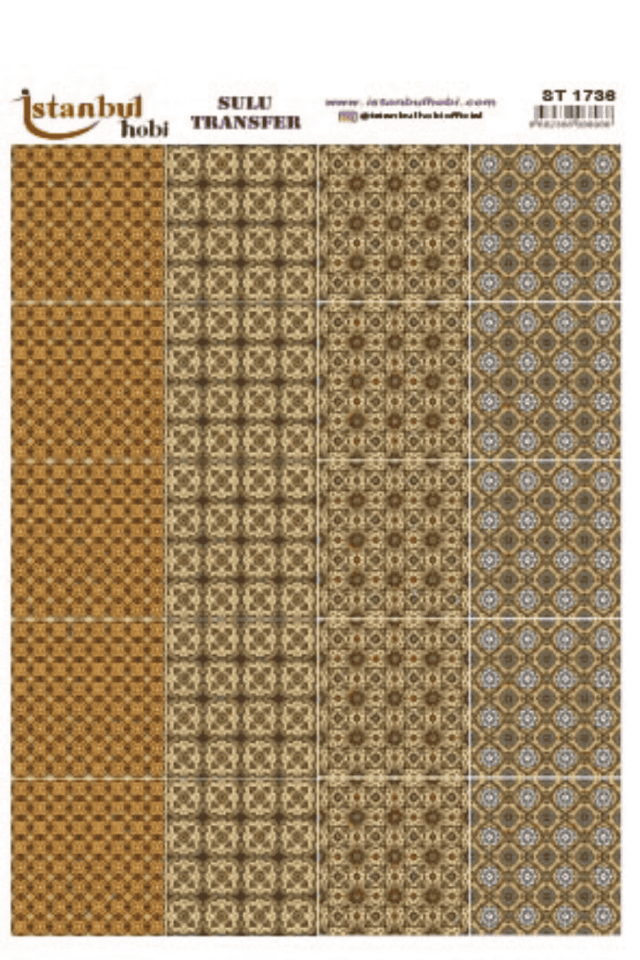 Sulu Transfer Mandala Çini ve Türk Motifleri Seri ST1736