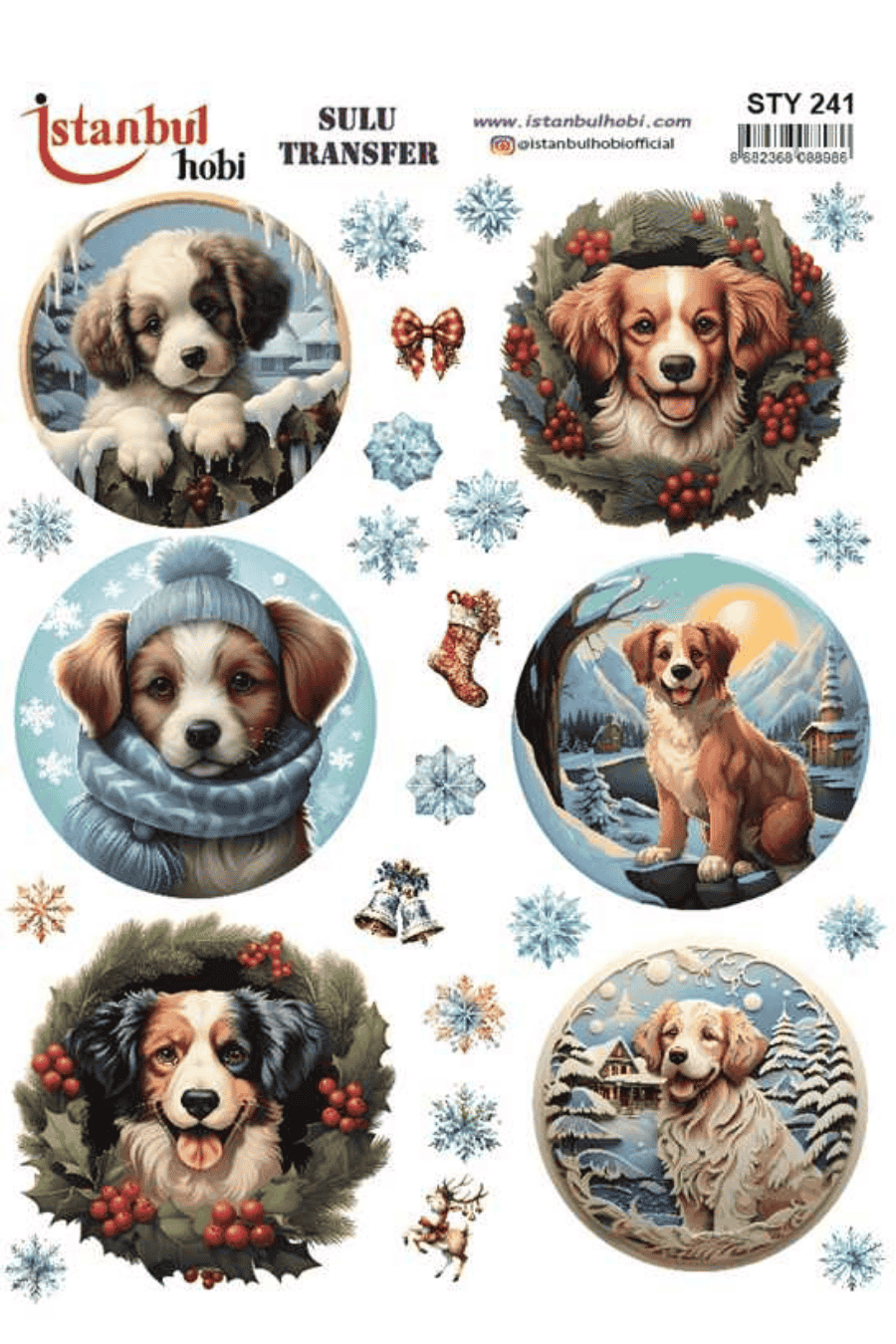 Sulu Transfer Yılbaşı Desen Seri STY241