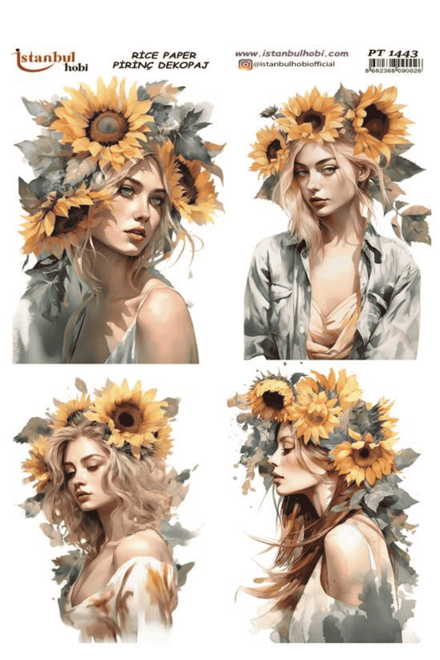 Pirinç Dekopaj Ayçiçek Serisi PT-1443