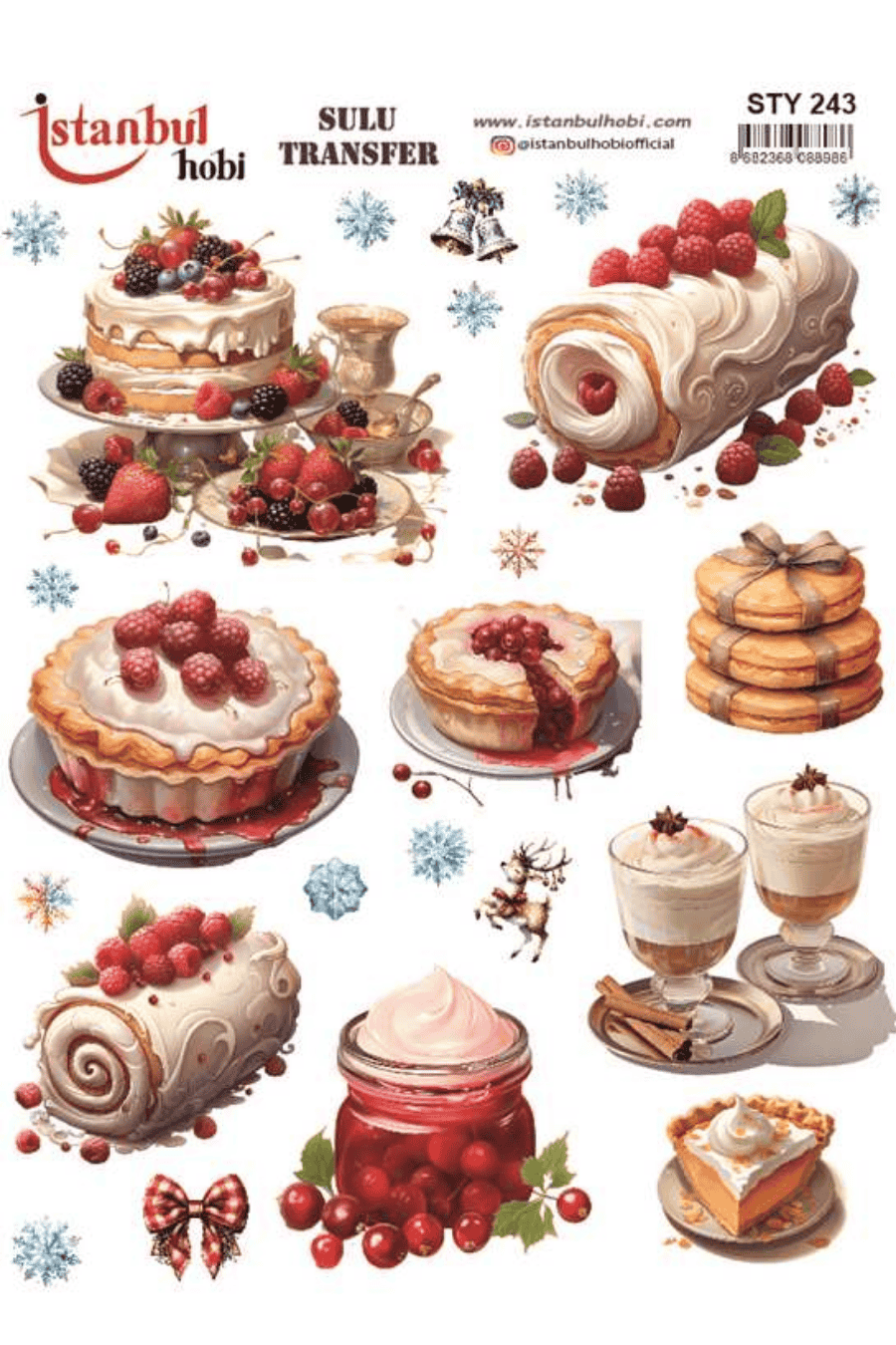 Sulu Transfer Yılbaşı Desen Seri STY243