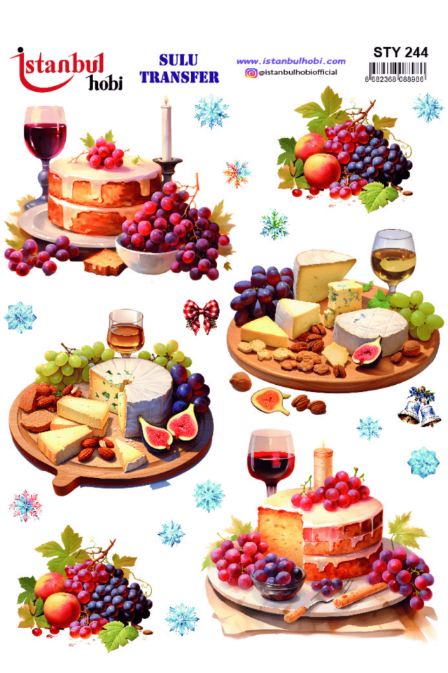 Sulu Transfer Yılbaşı Desen Seri STY244