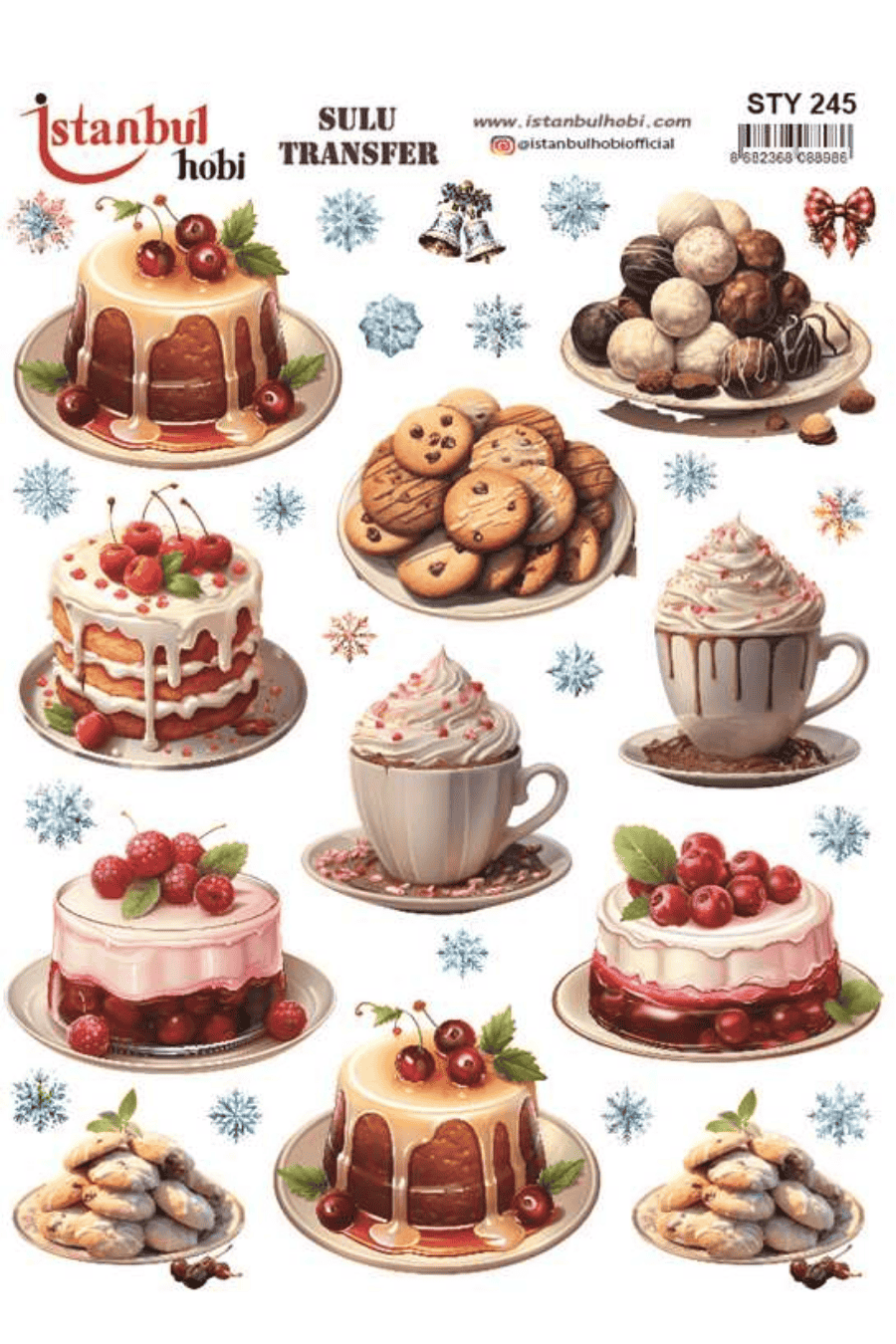 Sulu Transfer Yılbaşı Desen Seri STY245