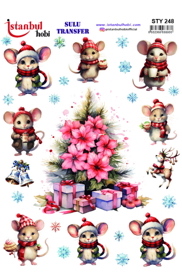 Sulu Transfer Yılbaşı Desen Seri STY248
