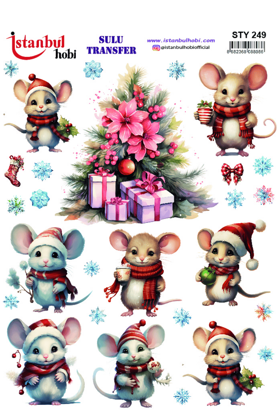 Sulu Transfer Yılbaşı Desen Seri STY249