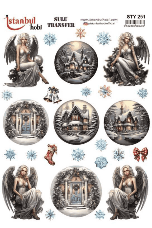 Sulu Transfer Yılbaşı Desen Seri STY251