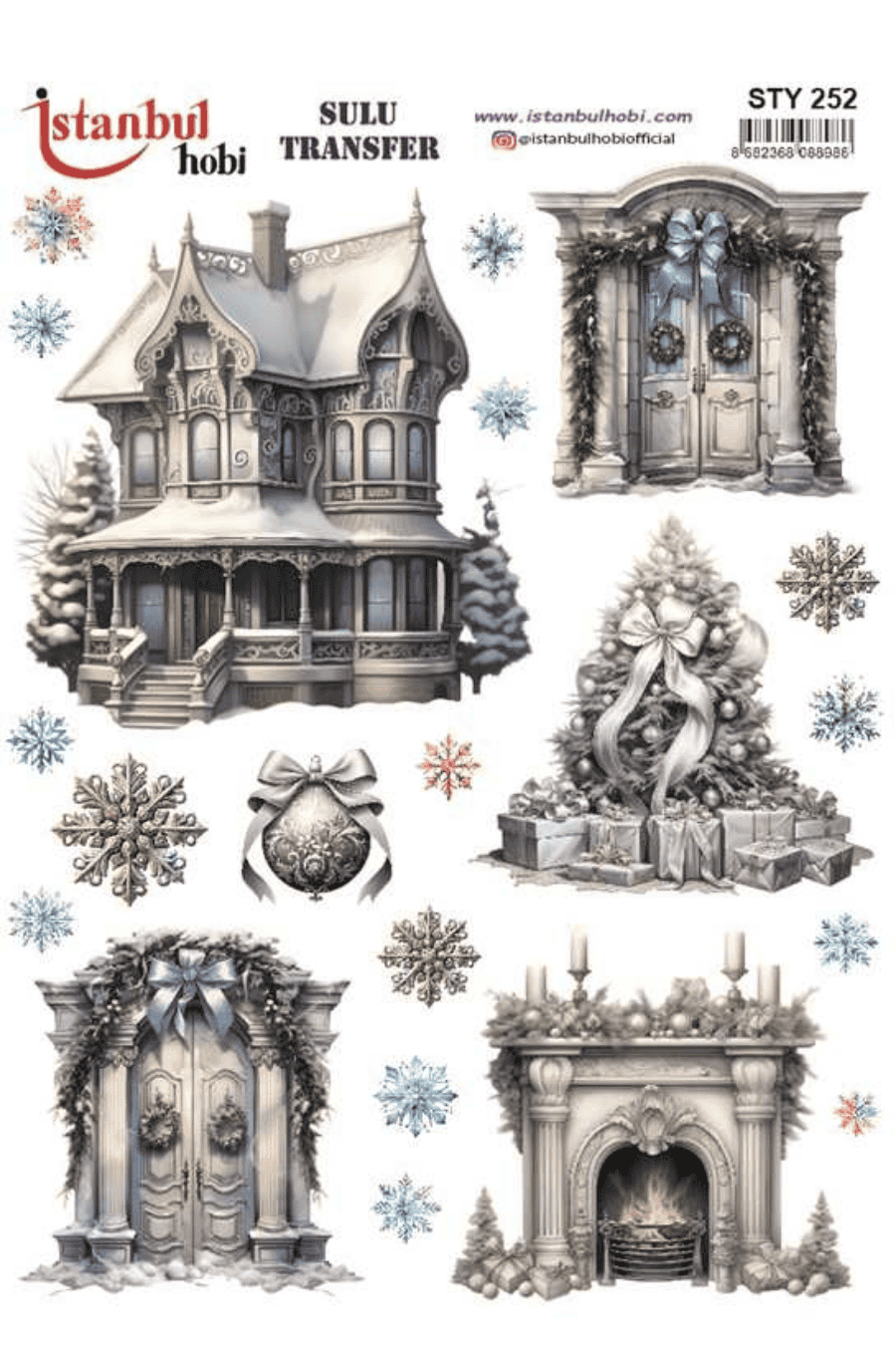 Sulu Transfer Yılbaşı Desen Seri STY252