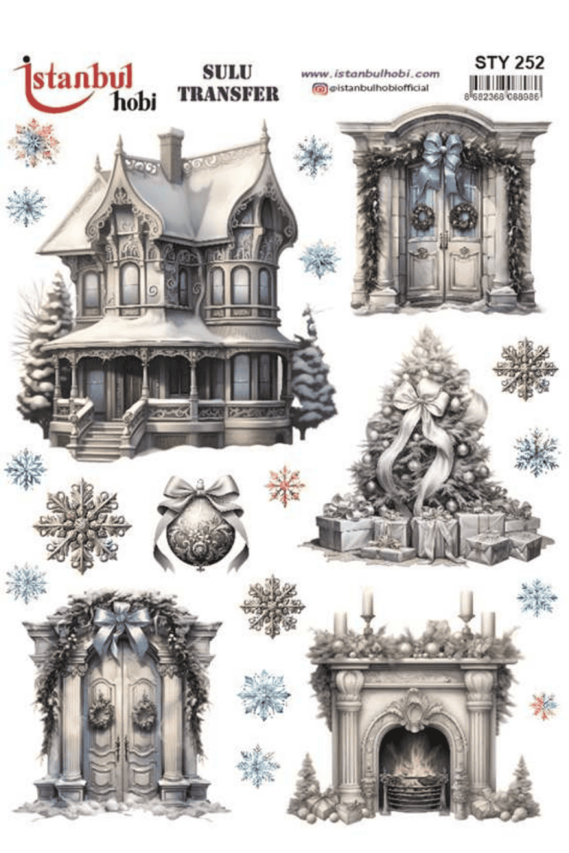 Sulu Transfer Yılbaşı Desen Seri STY252