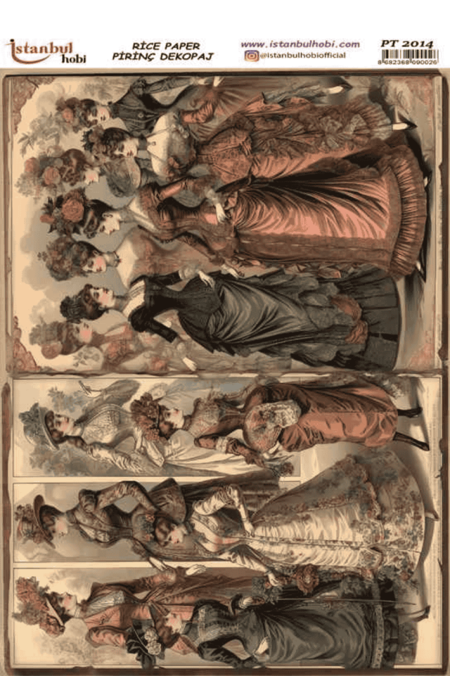 Pirinç Dekopaj Kadınlar PT-2014 30x42cm