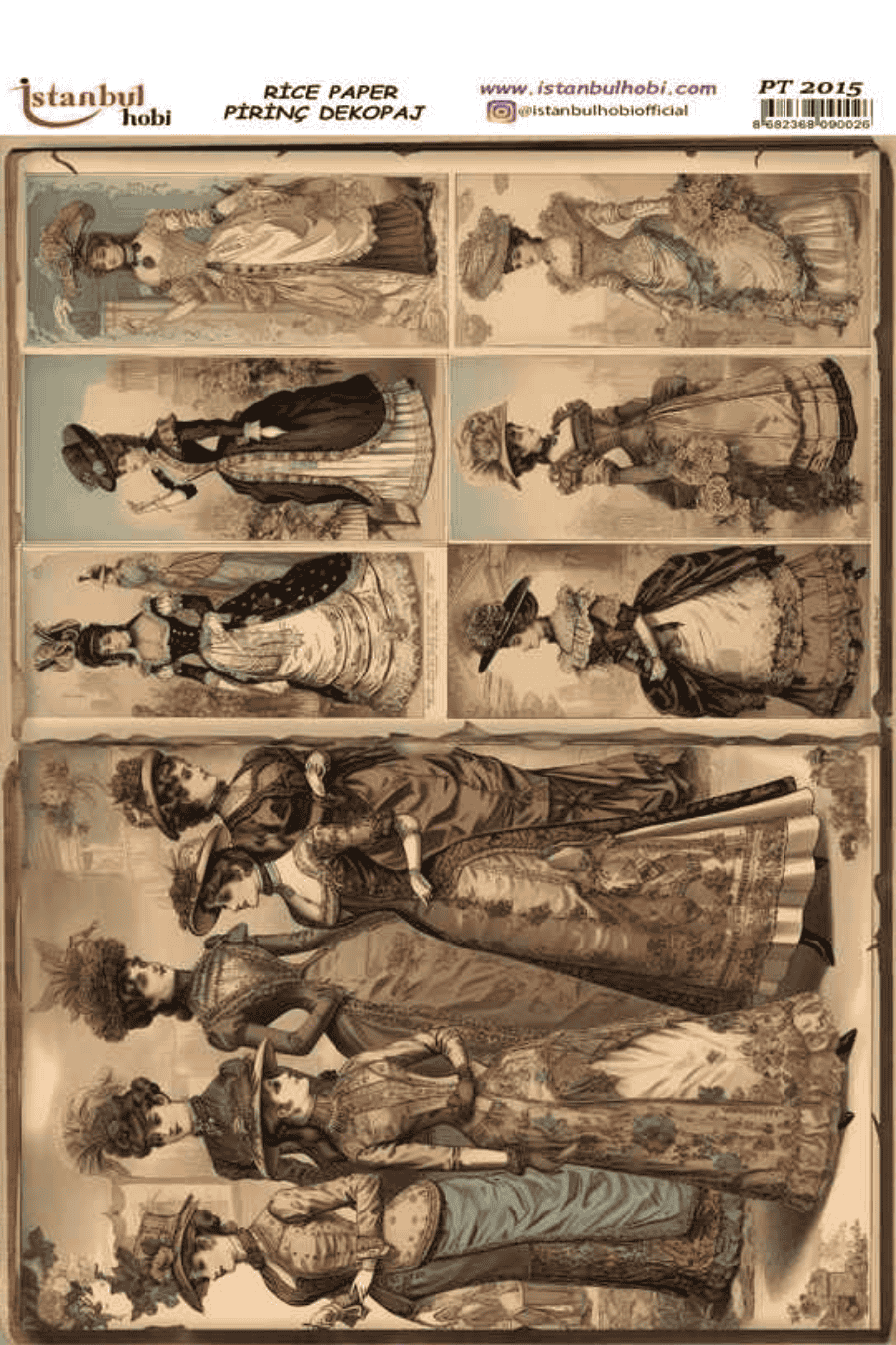 Pirinç Dekopaj Kadınlar PT-2015 30x42cm