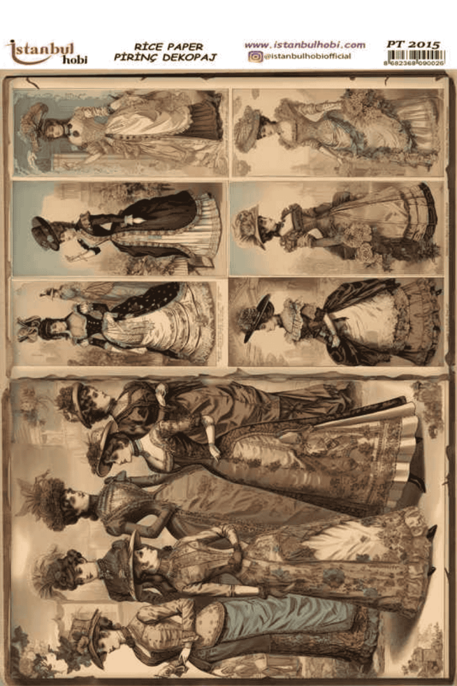 Pirinç Dekopaj Kadınlar PT-2015 30x42cm