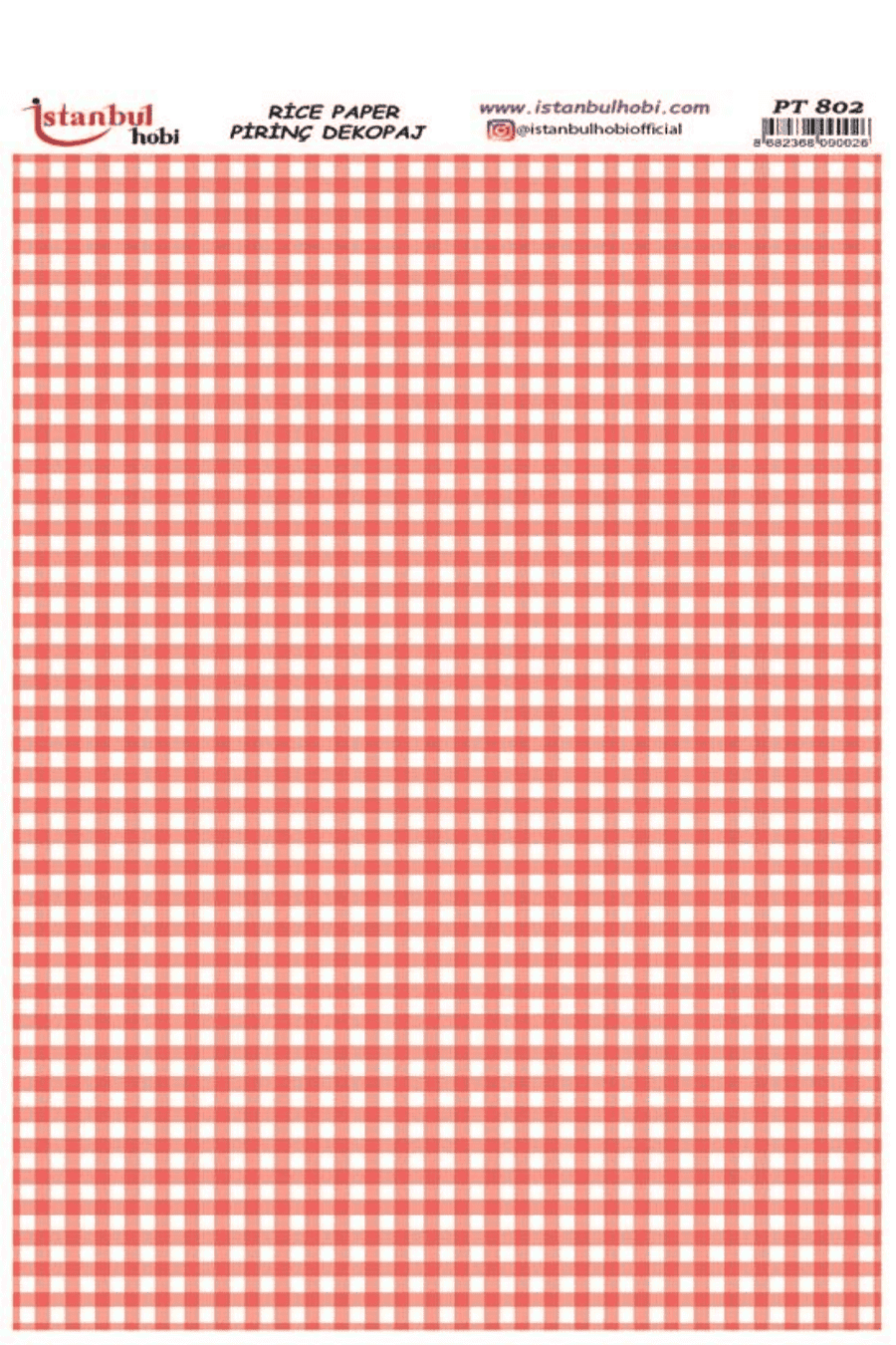 Pirinç Dekopaj Pastel Kare Desen Serisi PT-802