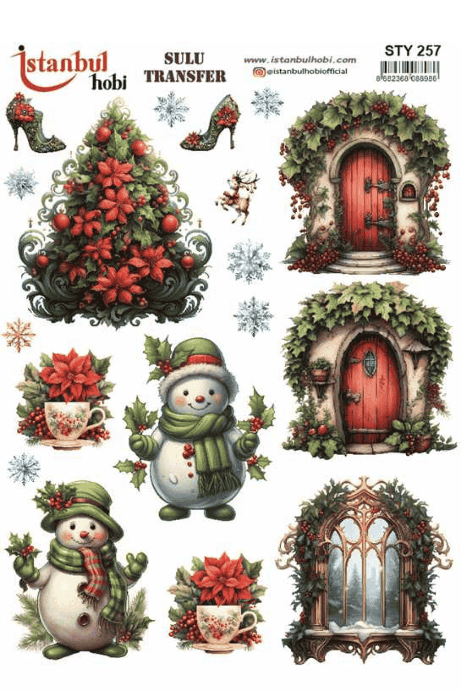 Sulu Transfer Yılbaşı Desen Seri STY257