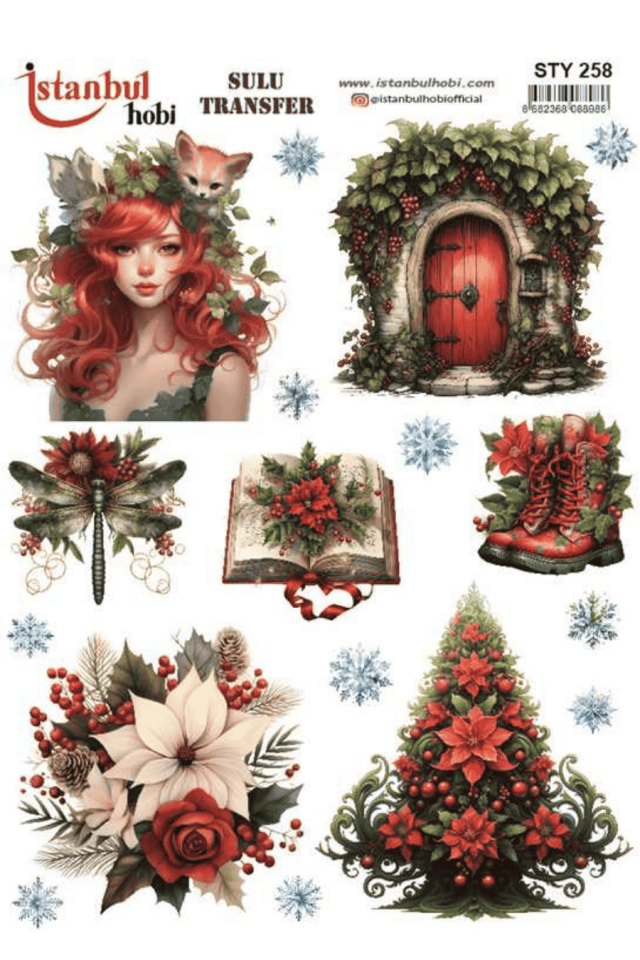 Sulu Transfer Yılbaşı Desen Seri STY258