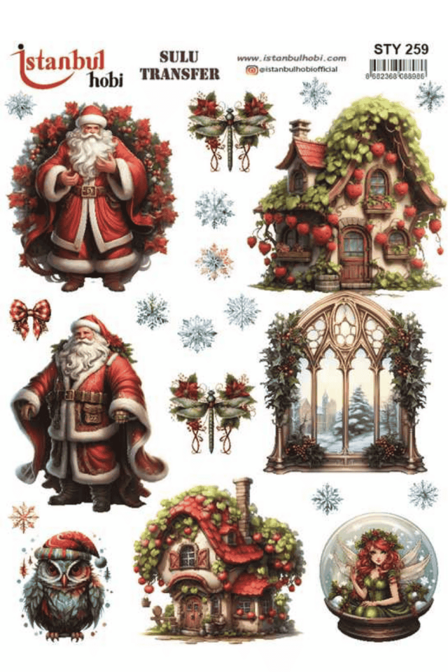 Sulu Transfer Yılbaşı Desen Seri STY259