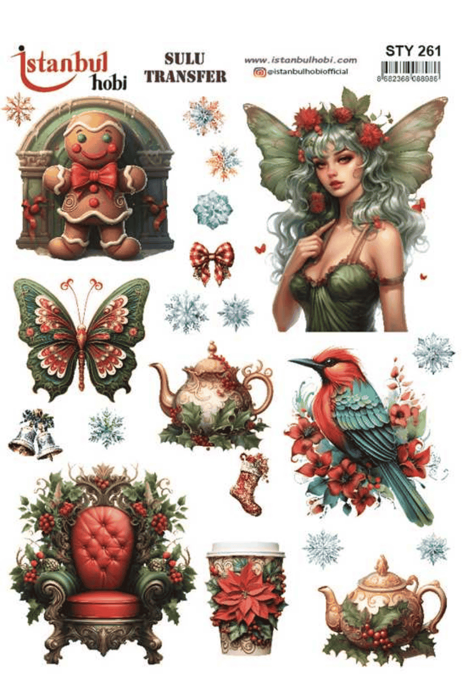 Sulu Transfer Yılbaşı Desen Seri STY261