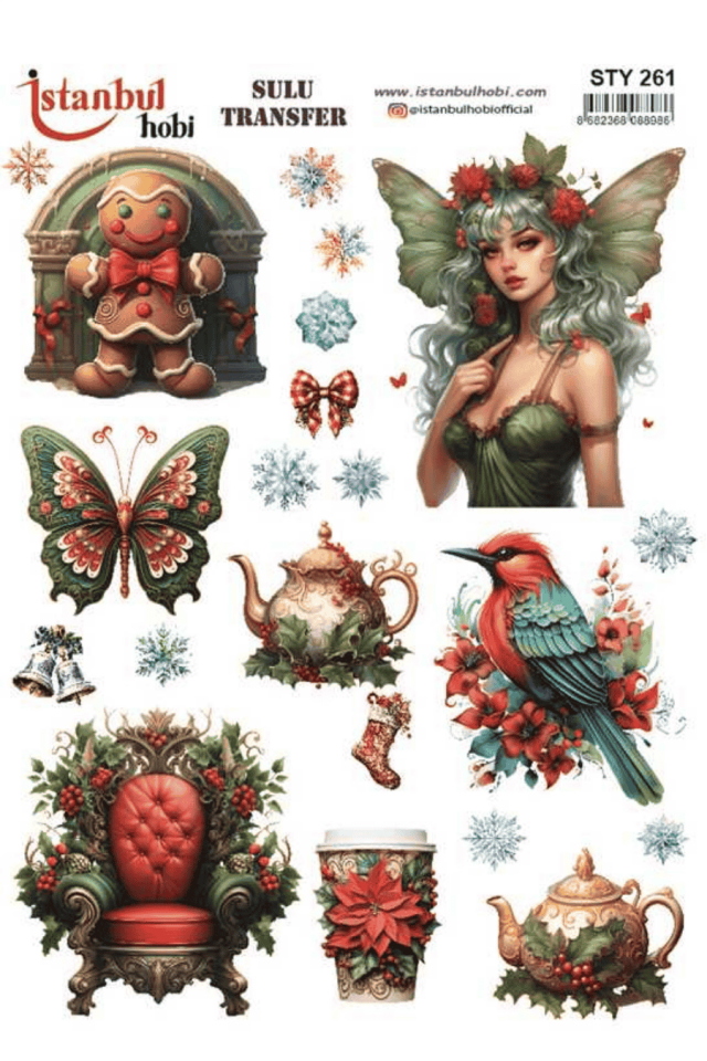 Sulu Transfer Yılbaşı Desen Seri STY261