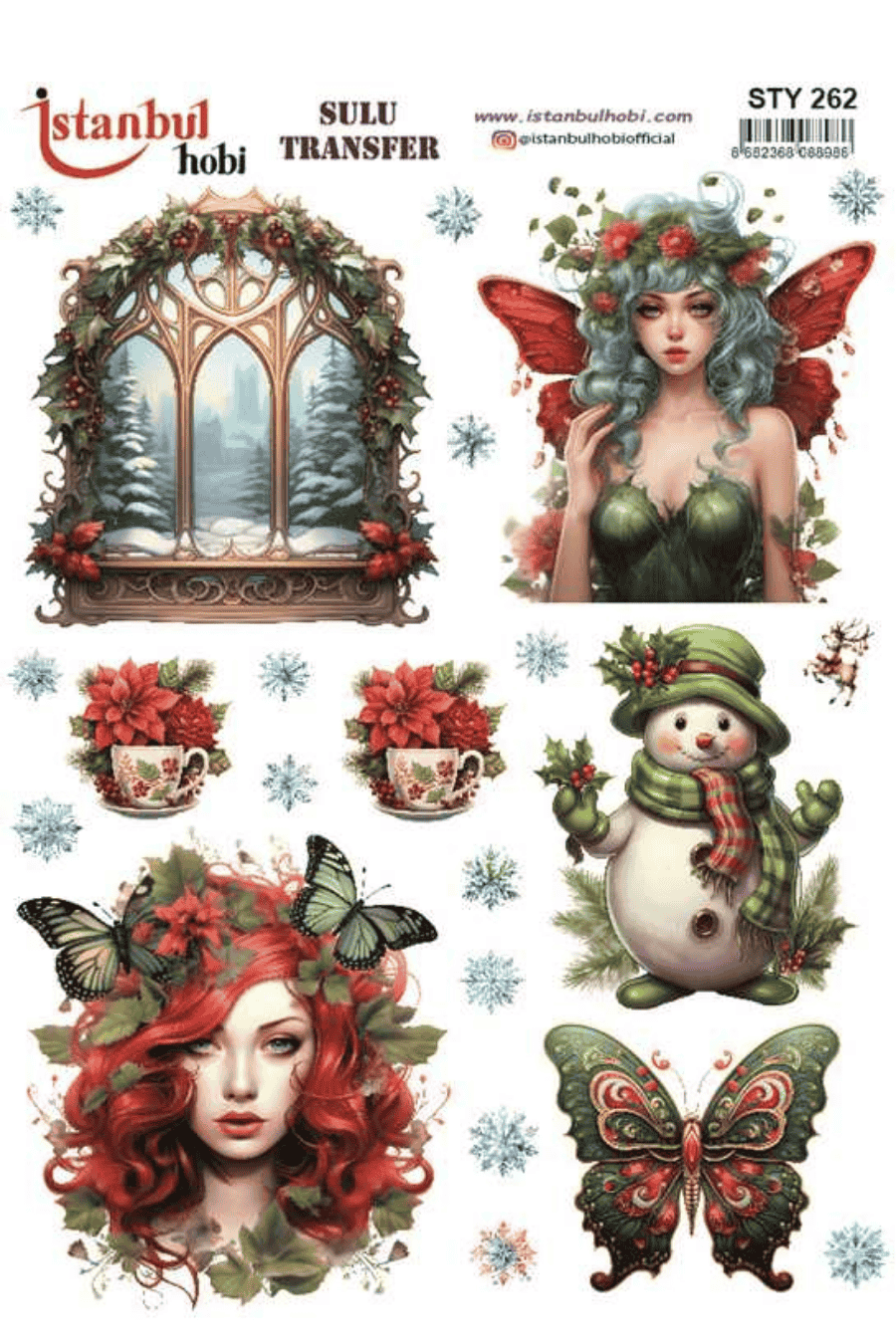 Sulu Transfer Yılbaşı Desen Seri STY262