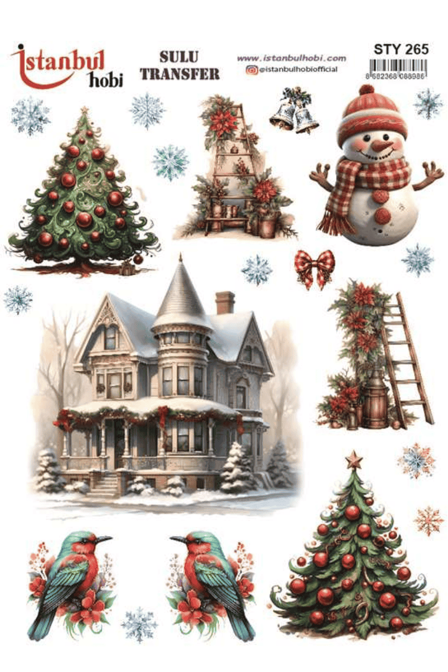 Sulu Transfer Yılbaşı Desen Seri STY265