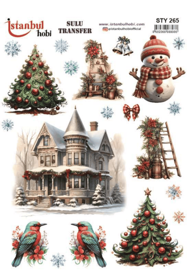 Sulu Transfer Yılbaşı Desen Seri STY265