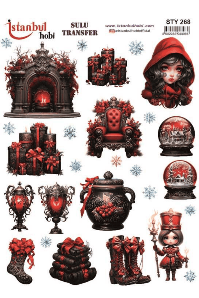Sulu Transfer Yılbaşı Desen Seri STY268