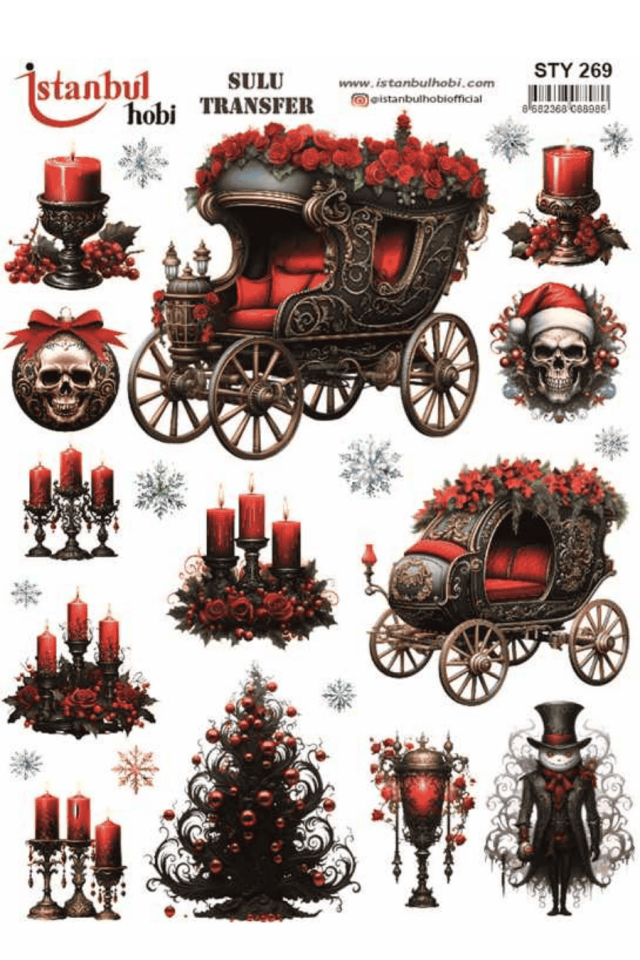 Sulu Transfer Yılbaşı Desen Seri STY269