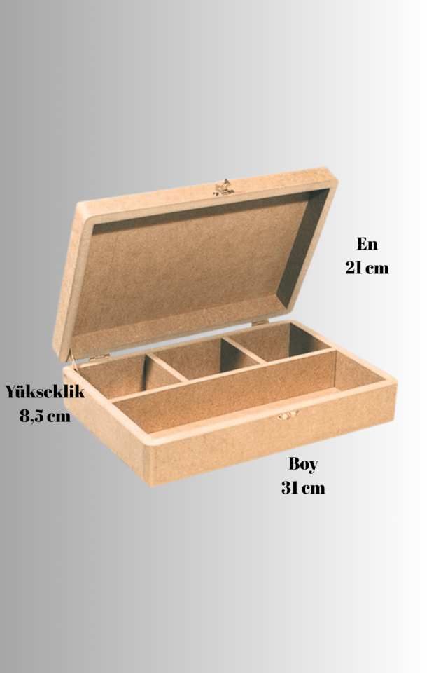 4 Bölmeli Dikiş ve Takı Kutusu KU-242