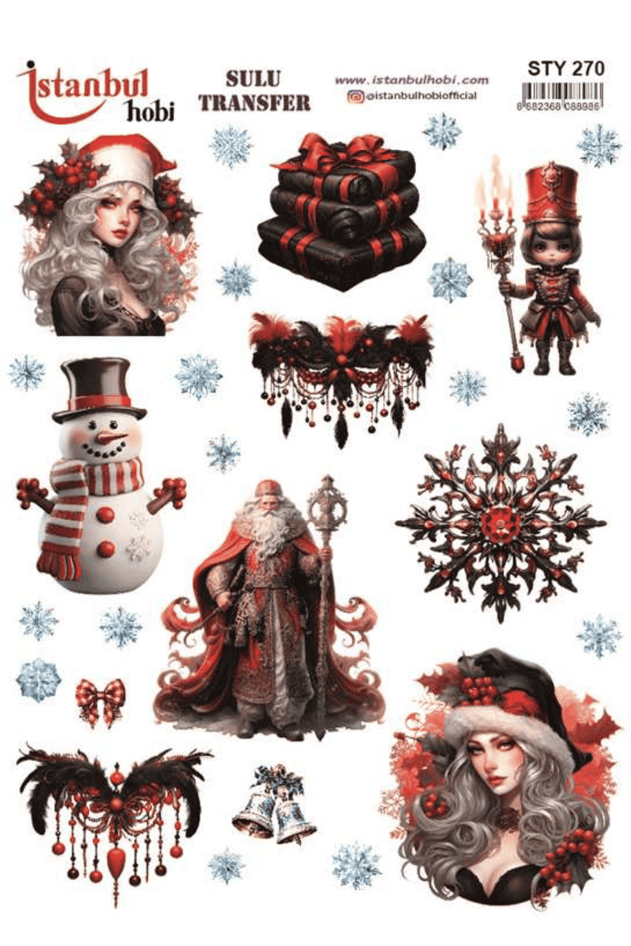 Sulu Transfer Yılbaşı Desen Seri STY270