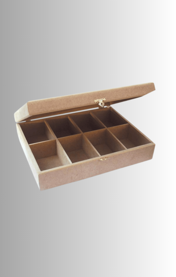 8 Bölmeli MDF Takı ve Dikiş Kutusu KU-243