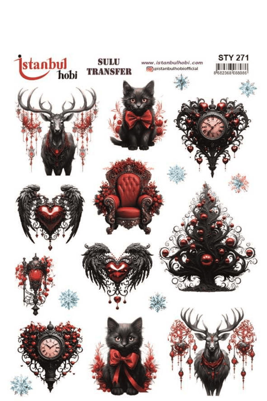 Sulu Transfer Yılbaşı Desen Seri STY271