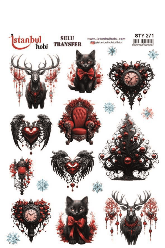 Sulu Transfer Yılbaşı Desen Seri STY271