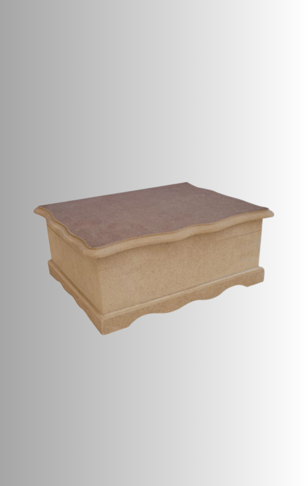 Altı ve Kapağı Desenli 3 No MDF Kutu KU-244