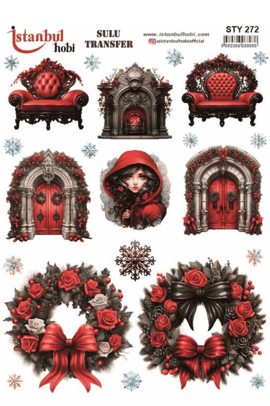 Sulu Transfer Yılbaşı Desen Seri STY272