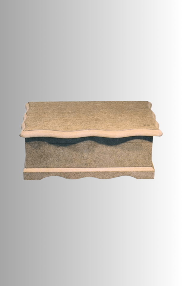 Altı ve Kapağı Desenli 2 No MDF Kutu KU-245