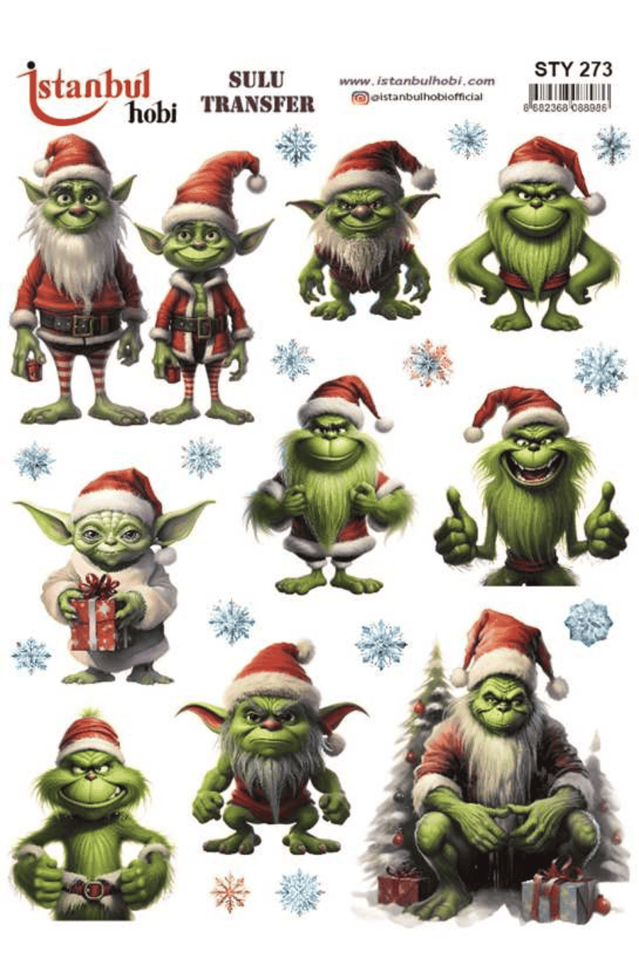 Sulu Transfer Yılbaşı Desen Seri STY273