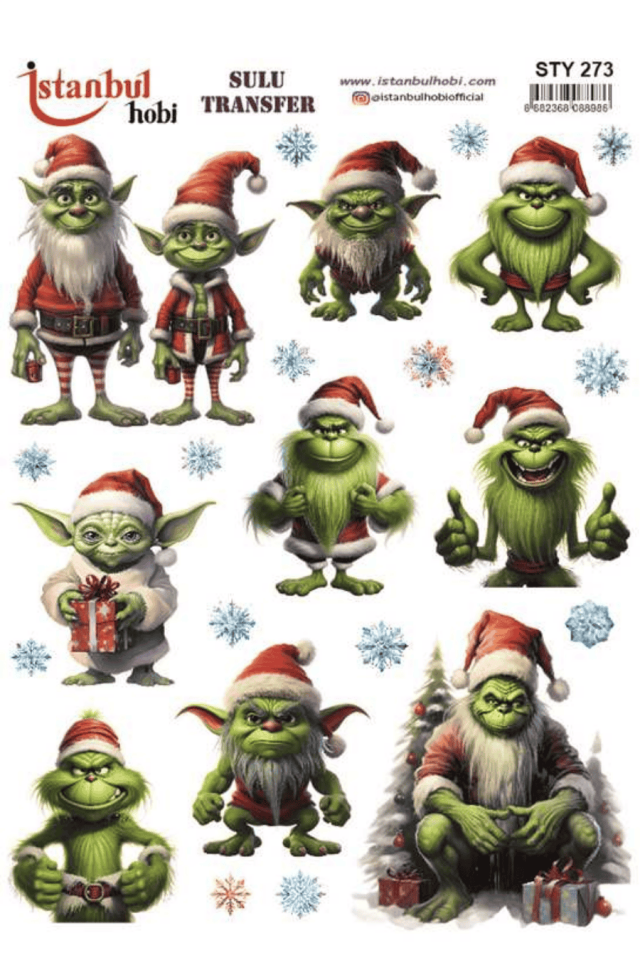 Sulu Transfer Yılbaşı Desen Seri STY273