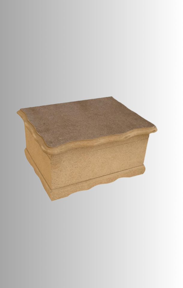Altı ve Kapağı Desenli 1 No MDF Kutu KU-246