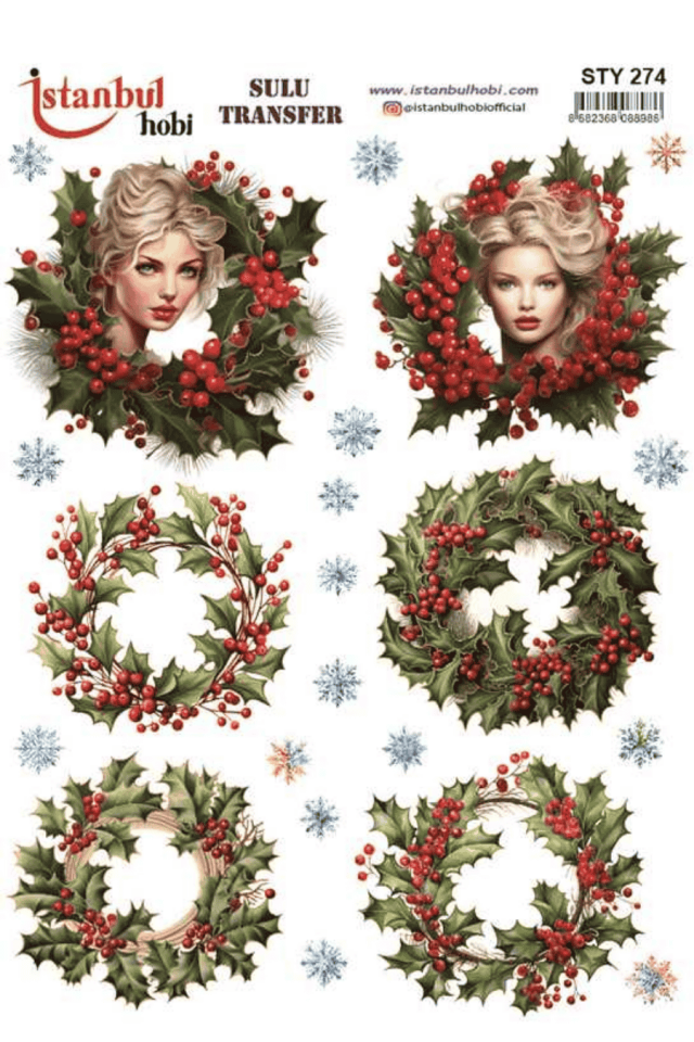 Sulu Transfer Yılbaşı Desen Seri STY274