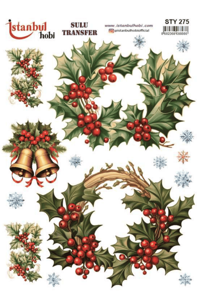 Sulu Transfer Yılbaşı Desen Seri STY275