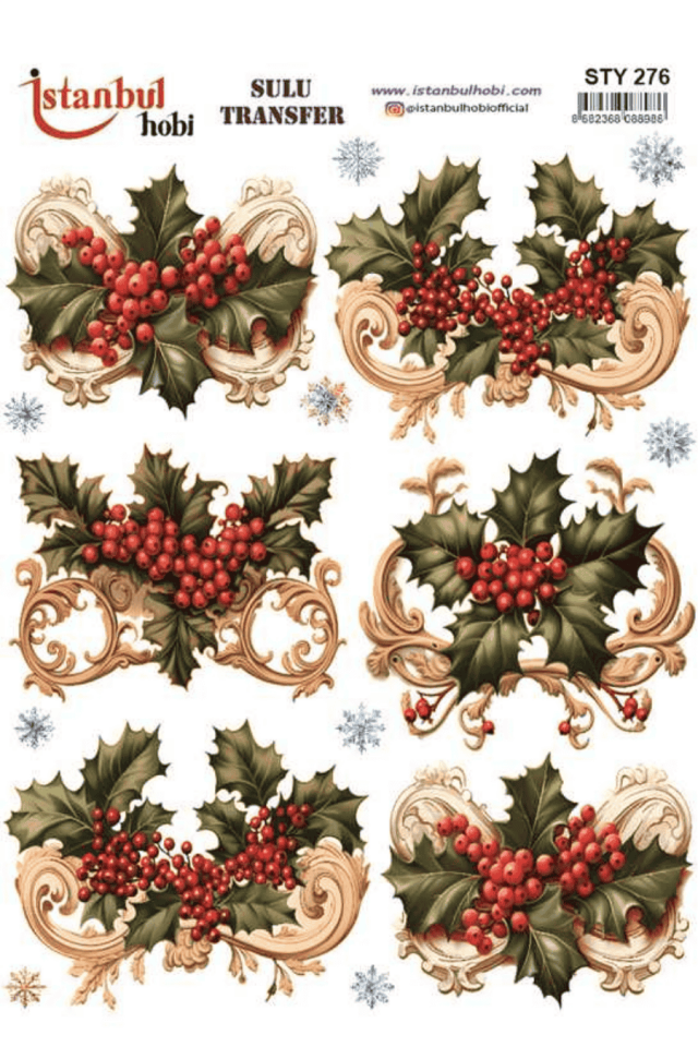 Sulu Transfer Yılbaşı Desen Seri STY276