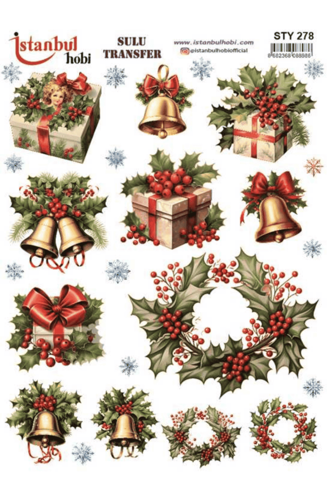 Sulu Transfer Yılbaşı Desen Seri STY278