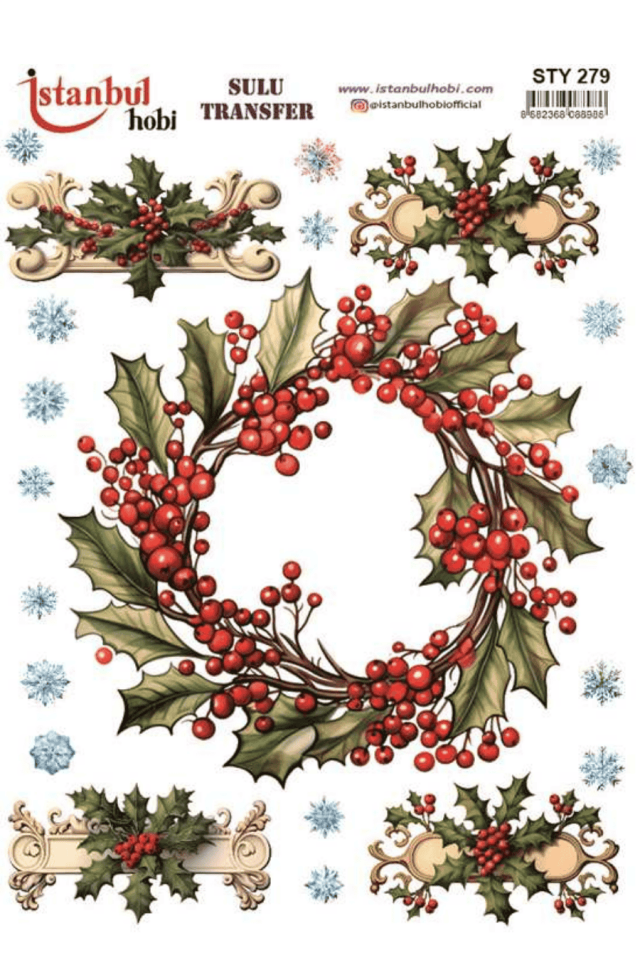 Sulu Transfer Yılbaşı Desen Seri STY279