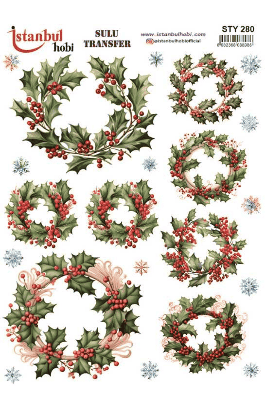 Sulu Transfer Yılbaşı Desen Seri STY280