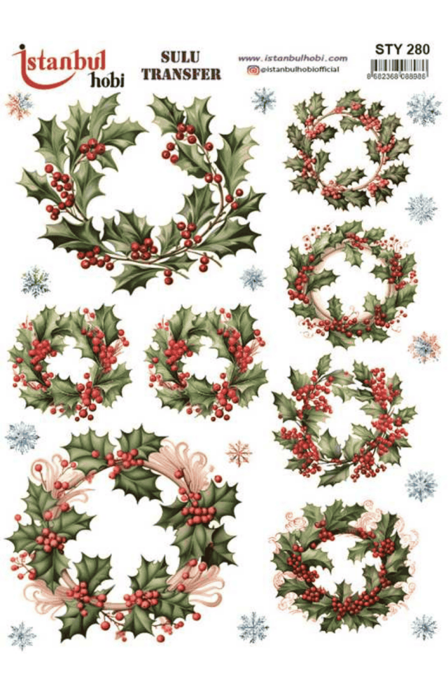 Sulu Transfer Yılbaşı Desen Seri STY280