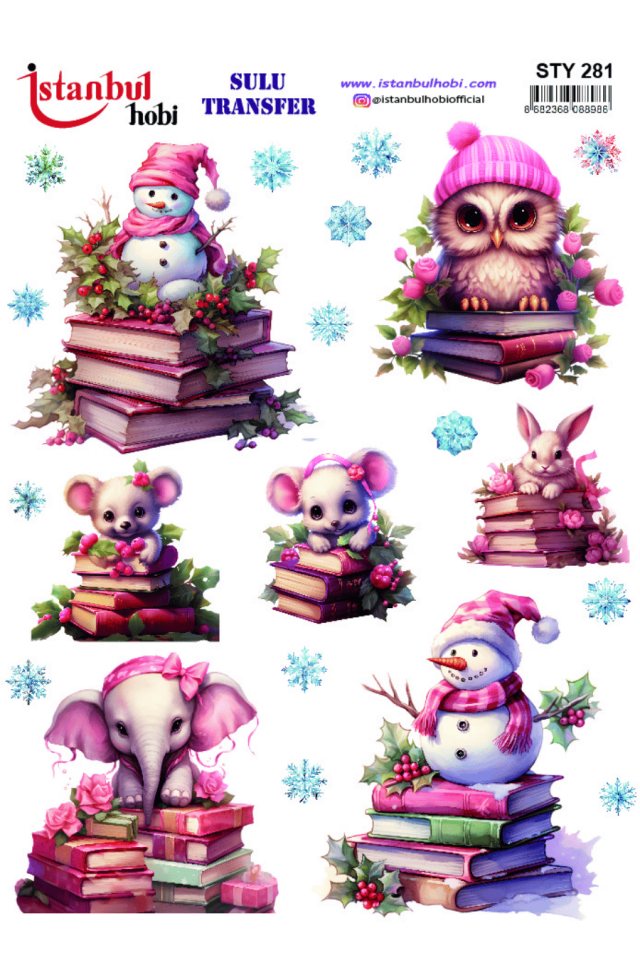 Sulu Transfer Yılbaşı Desen Seri STY281
